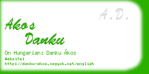 akos danku business card